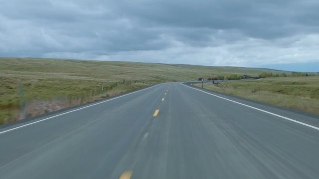 Driving on open empty road highway 3 Wallowas Oregon 3