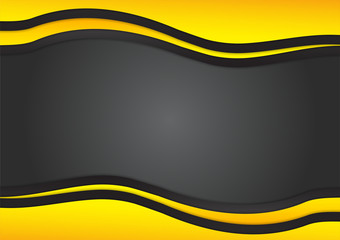 Black and yellow triangle is overlap modern design, vector abstract background