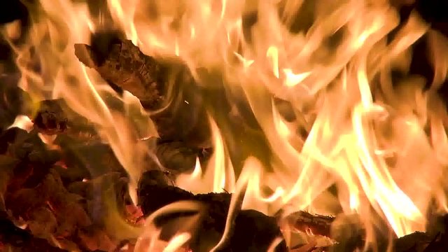 Fire close up from a wood fire in Vicu&ntilde;a