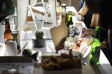 Business people celebrating their success