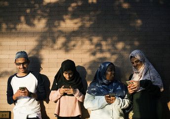 A group of Muslim students