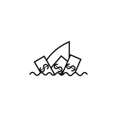 business shark concept icon finance symbol