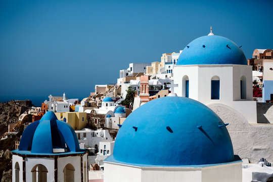 Blue domed churches, Santorini
