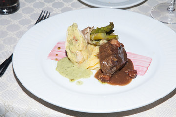 appetizer on the white plate