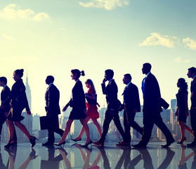 Obraz premium Business People Commuter Corporate City Concept