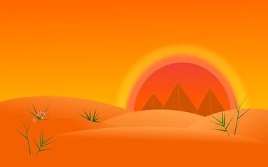 Pyramids of egypt at twilight