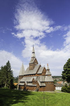 Gustav Adolf Stave Church, Hahnenklee, Goslar, Harz mountains, Lower Saxony, Germany