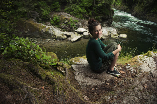 Pretty Girl Sitting In the Wilderness