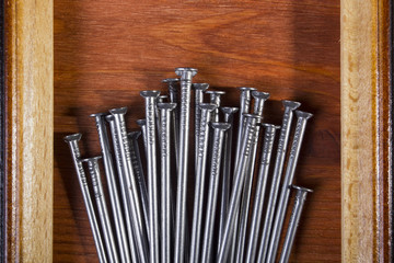 Heap of metal nails