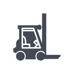 Delivery silhouette icon forklift truck delivery