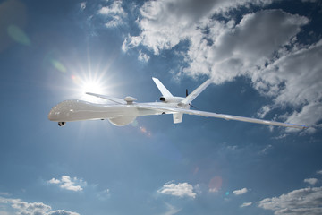 Fototapeta na wymiar military drone in the sky