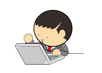 businessman　desk work