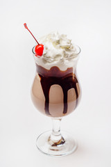 Chocolate milkshake drink