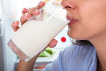 Woman Drinking Milk