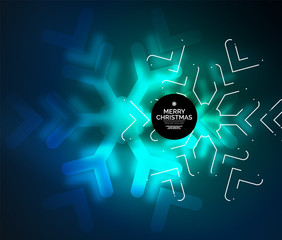 Frozen winter holiday background, Christmas snowflakes