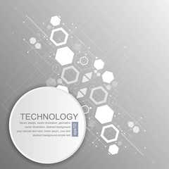 Abstract technological background with various technological elements. Structure pattern technology backdrop. Vector