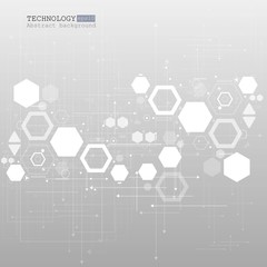 Abstract technological background with various technological elements. Structure pattern technology backdrop. Vector