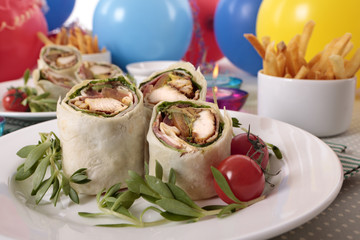 Wrap sandwiches for party food