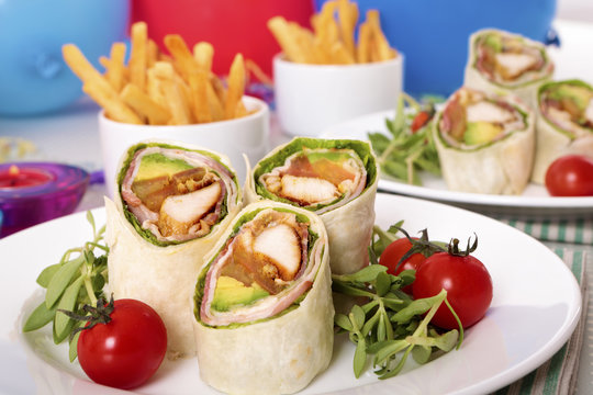 Wrap sandwiches for party food