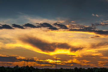 Sunset Sky Background , Colorful sky in twilight time background