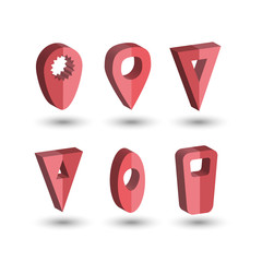 Three dimensional map pointers set
