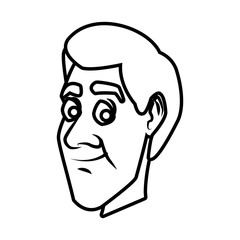 Adult man face cartoon icon vector illustration graphic design