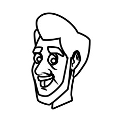 Adult man face cartoon icon vector illustration graphic design