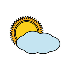 colored   sunny  weather image  over  white background  vector illustration