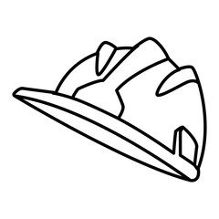 Hardhat worker helmet icon vector illustration graphic design