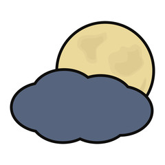 colored cloudy  weather over white background  vector illustration