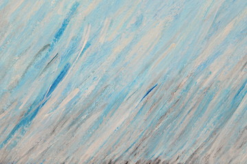 Colorful abstract acrylic art handmade brush: blue, white, azure, turquoise
