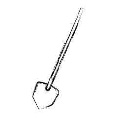 Shovel construction tool icon vector illustration graphic design