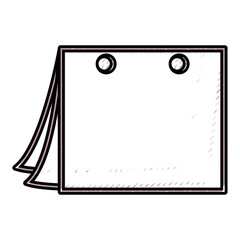 flat line colored  calendar over white background  vector illustration