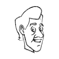 Adult man face cartoon icon vector illustration graphic design