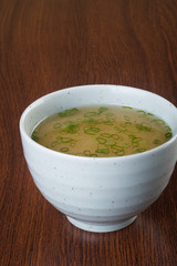 japanese cuisine. miso on the background