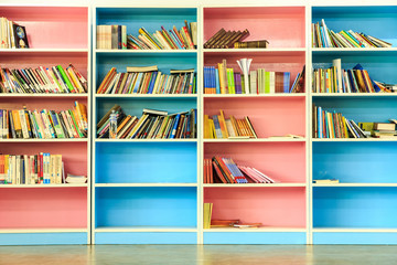 library book shelf background