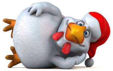 Fun chicken - 3D Illustration
