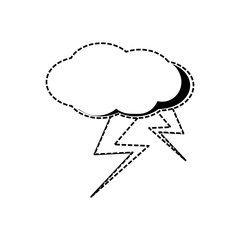 flat line monochromatic  storm weather  over white background  vector illustration