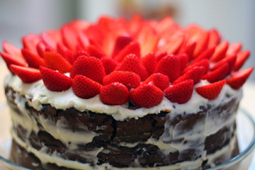 strawberry  cake decoration