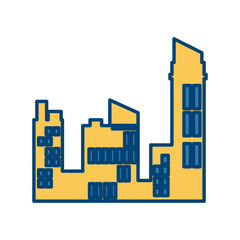 City buildings symbol icon vector illustration graphic design