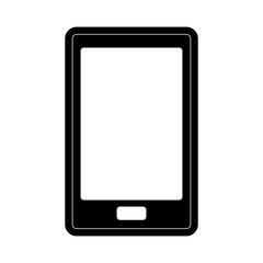 flat line monochromatic   smartphone over white background  vector illustration