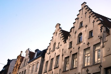 Fototapeta na wymiar Quartier Sainte-Catherine et Quai aux Briques (Bruxelles-Belgique)