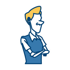 Adult man cartoon icon vector illustration graphic design