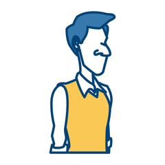 Adult man cartoon icon vector illustration graphic design