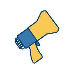 Bullhorn advertising symbol icon vector illustration graphic design
