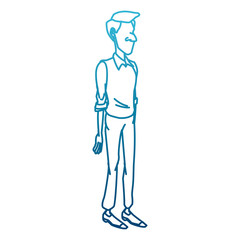 Adult man cartoon icon vector illustration graphic design