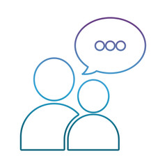 avatar with speech bubble icon over white background vector illustration