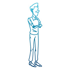Adult man cartoon icon vector illustration graphic design