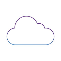 cloud icon over white background vector illustration