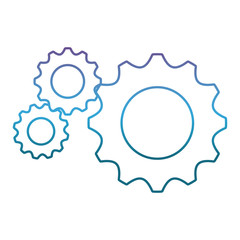 gear wheels icon over white background vector illustration